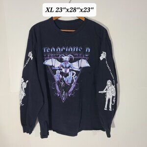 Tenacious D  Black L/S XL Men's T-Shirt Metal Comedy